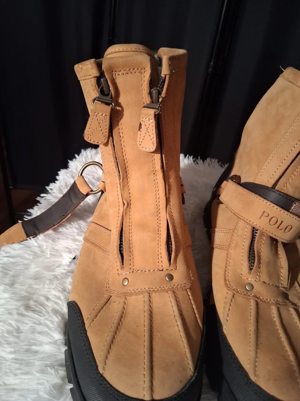 Polo by Ralph Lauren Tan and Black Men's Winter Boots